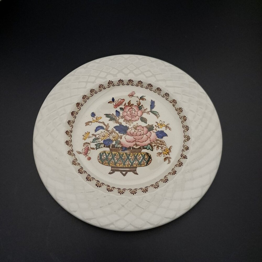 Vintage Enoch Wedgwood Tunstall Ltd Jasmine Floral Plate Decorative Collectible